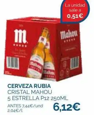 Cash Ecofamilia Cerveza rubia cristal mahou 5 estrella oferta