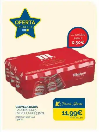 Cash Ecofamilia Cerveza rubia lata mahou 5 estrella oferta