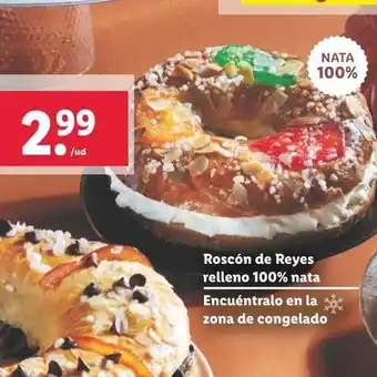Lidl Roscón de reyes 100% nata oferta
