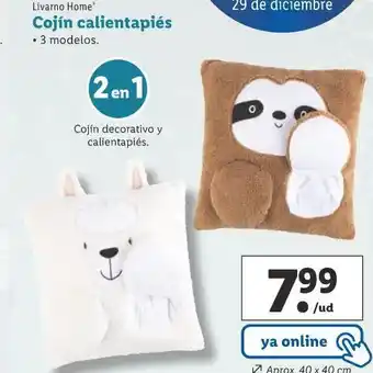 Lidl Cojín calientapiés oferta