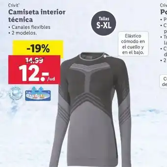 Lidl Camiseta interior técnica oferta