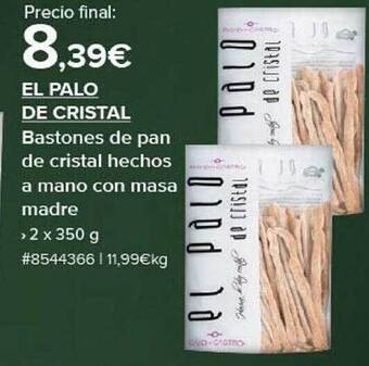 Costco El palo de cristal bastones de pan de cristal hechos a mano con masa madre oferta