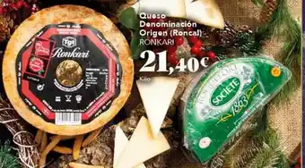 Gadis Queso denominación origen roncal ronkari oferta