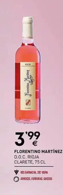 BM Supermercados Florentino martínez d.o.c. rioja clarete oferta