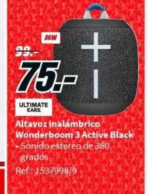 MediaMarkt Altavoz inalámbrico wonderboom 3 active black oferta