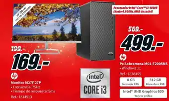 MediaMarkt Monitor m27f 27p hp pc sobremesa m01-f2005ns hp oferta