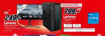 MediaMarkt Lenovo monitor legion y27-30 lenovo pc gaming 5 17iab7 oferta