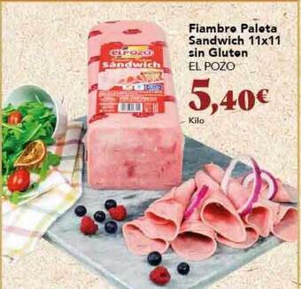 Gadis Fiambre paleta sandwich 11x11 sin gluten el pozo oferta
