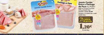 Gadis Jamón cocido extra o pechuga de pavo el pozo oferta