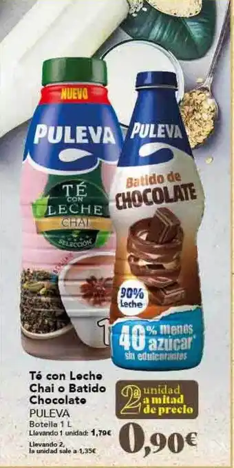 Gadis Té con leche chai o batido chocolate puleva oferta