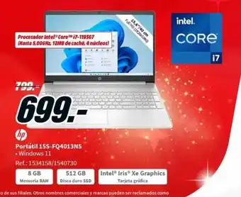 MediaMarkt Hp portátil 15s-fq4013ns oferta