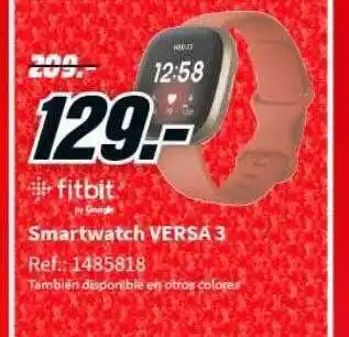 MediaMarkt Smartwatch versa 3 fitbit oferta