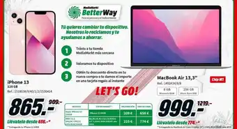 MediaMarkt Iphone 13 macbook air 13.3 oferta