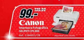MediaMarkt Canon impresora fotográfica selphy cp1300 oferta