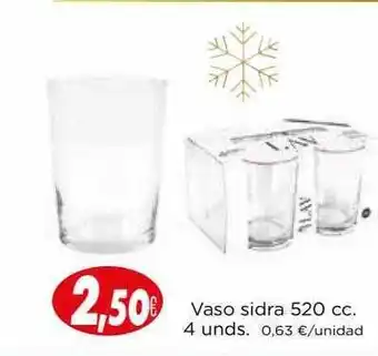 Proxi Vaso sidra 520 cc 4 oferta