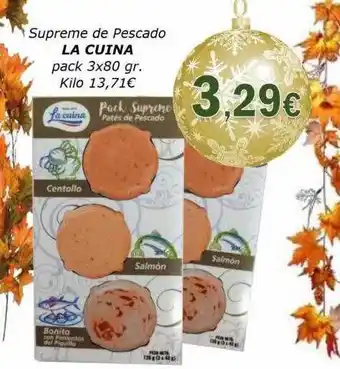 Super Alcoop Supreme de pescado la cuina pack 3 oferta