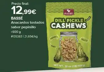 Costco Bassé anacardos tostados sabor pepinillo oferta