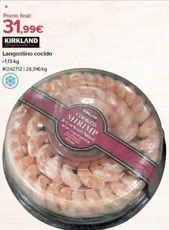 Costco Kirkland langostino cocido oferta