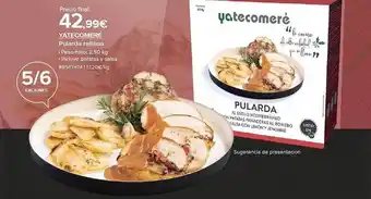 Costco Yatecomeré pularda rellena oferta