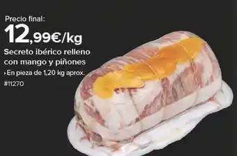 Costco Secreto ibérico relleno con mango y piñones oferta