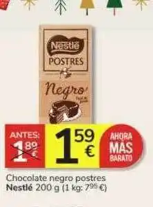 Consum Chocolate negro postres nestlé oferta
