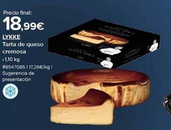Costco Lykke tarta de queso cremosa oferta