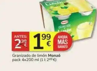 Consum Granizado de limón monzó oferta