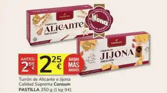 Consum Turróñ de alicante o jijona calidad suprema consum oferta