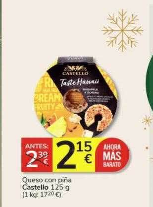 Consum Queso con piña castello oferta