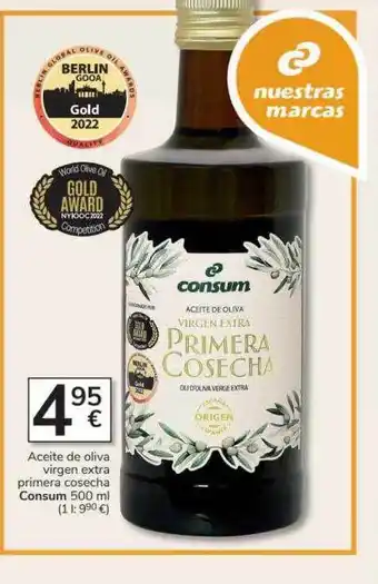 Consum Aceite de oliva virgen extra primera cosecha consum oferta