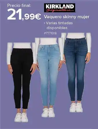 Costco Vaquero skinny mujer kirkland oferta
