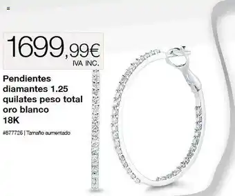 Costco Pendientes diamantes 1.25 quilates peso total oro blanco 18k oferta