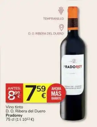 Consum Vino tinto d.o. ribera del duero pradorey oferta