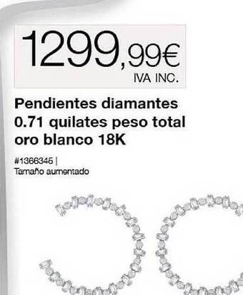 Costco Pendientes diamantes 0.71 quilates peso total oro blanco 18k oferta