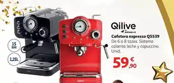 Alcampo Qilive cafetera expresso q5539 oferta
