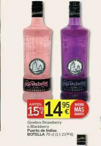 Consum Ginebra strawberry o blackberry puerto de indias oferta