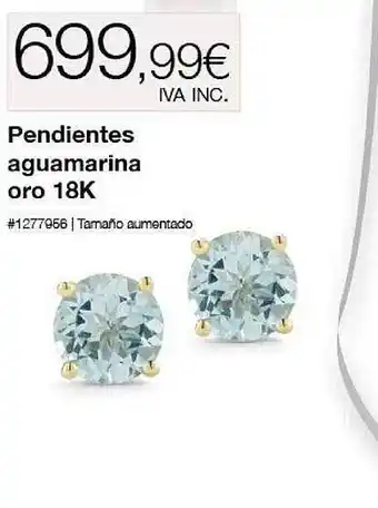 Costco Pendientes aguamarina oro 18k oferta
