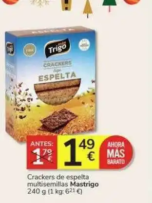 Consum Crackers de espelta mutlisemillas mastrigo oferta