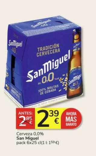 Consum Cerveza 0.0% san miguel oferta