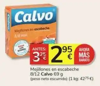 Consum Mejillones en escabeche calvo oferta