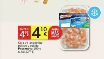 Consum Cola de langostino pelado y cocido pescanova oferta