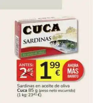 Consum Sardines en aceite de oliva cuca oferta