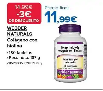 Costco Webber naturals colágeno con biotina oferta