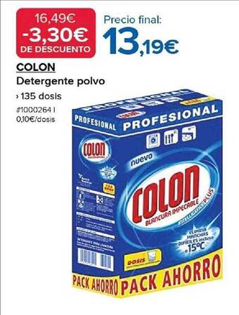 Costco Colon detergente polvo oferta