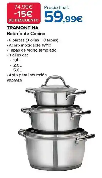 Costco Tramontina batería de cocina oferta