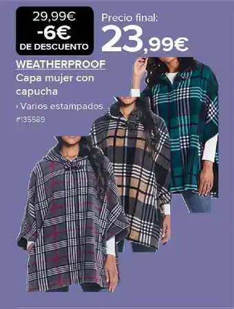 Costco Weatherproof capa mujer con capucha oferta