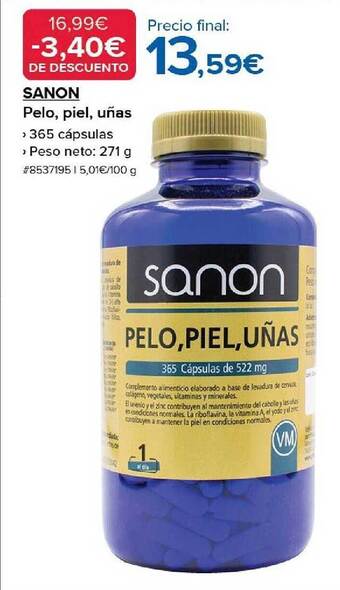 Costco Sanon pelo, piel, uñas oferta