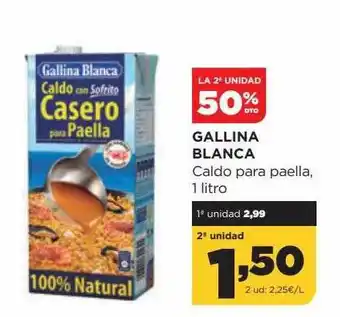 Alimerka La 2a unidad 50% dto gallina blanca caldo para paella oferta