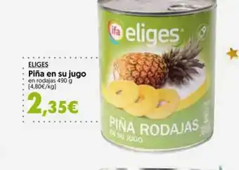 Hiper Usera Eliges piña en su jugo oferta