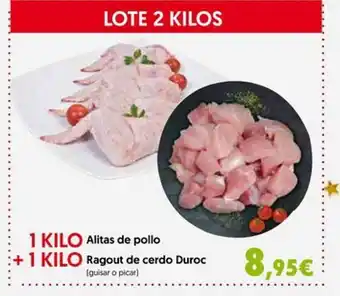 Hiper Usera Alitas de pollo o ragout de cerdo duroc oferta